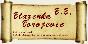 Blaženka Borojević vizit kartica